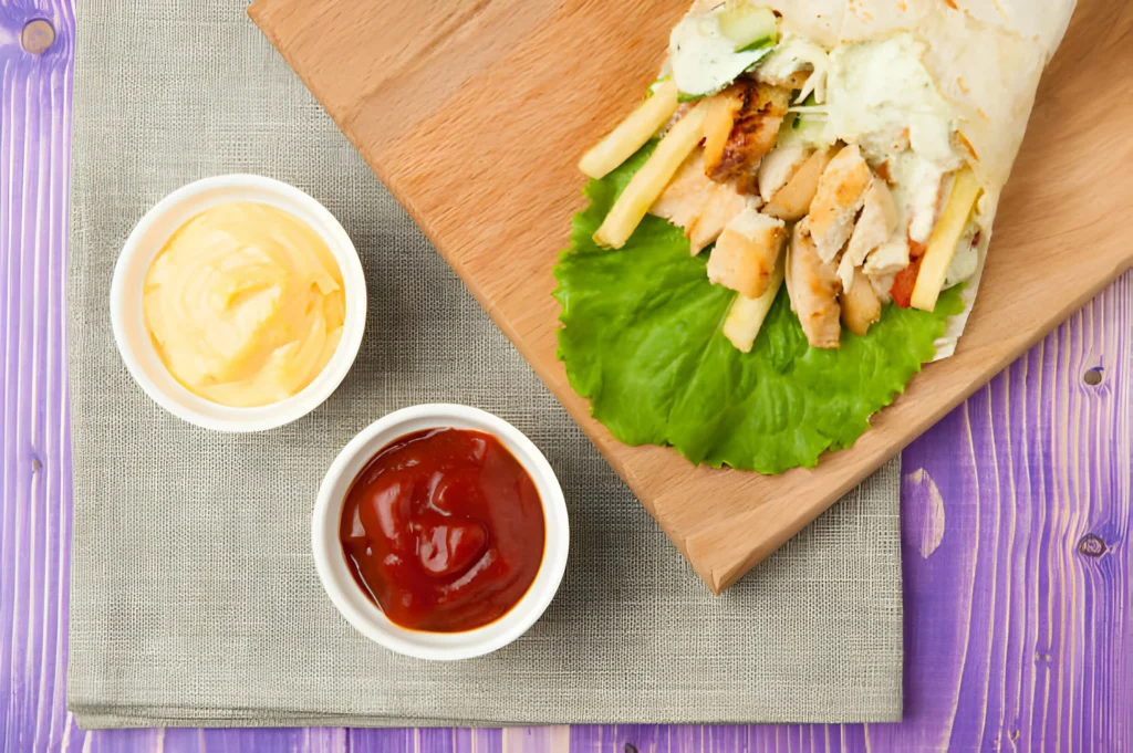 DELICIOUS GARLIC MAYO CHICKEN WRAP